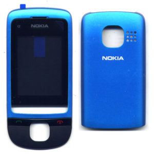 Προσοψη Για Nokia C2-05 Μπλε OR Εμπρος Με Τζαμι-Καλυμμα Μπαταριας