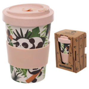 Bamboo Eco Friendly Pandarama Design Screw Top Travel Mug