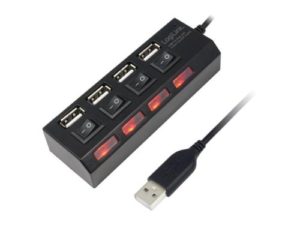 LogiLink 4 Port USB 2.0 Hub incl Power Black (UA0128)