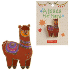 Fun Alpaca Design Enamel Pin Badge
