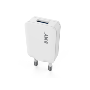 Network charger, EMY MY-223, 5V 1.0A, Universal , 1xUSB, without cable, White - 14435
