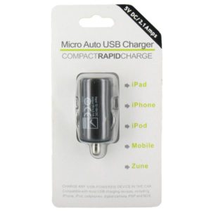 USB Car Charger 2.1A Black