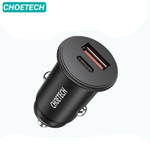 USB car charger with USB-C 30W Power Delivery
