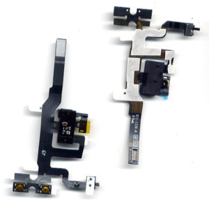 Καλωδιο Πλακε Για Apple iPhone 4S Με Υποδοχη Ακουστικων AV Μαυρη 3,5mm ,Κουμπι Εντασης,Σιγης OR