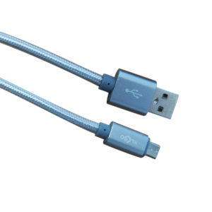 Καλώδιο Φόρτισης - Data Micro USB 2m 2.4A Μαύρο/Ασημι S-51 ( 16771 )