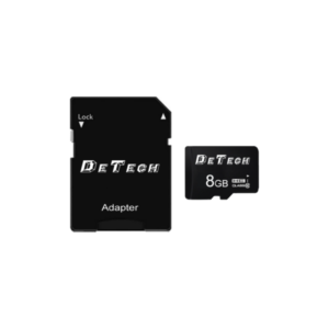 Memory card DeTech Micro SDHC-I, 8GB, Class 10 + Adapter - 62042