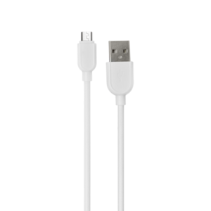 Data cable, EMY MY-446, Micro USB, 1.0m, White - 14487
