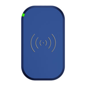 Wireless Qi Smartphone charger with 3 coils - Blue