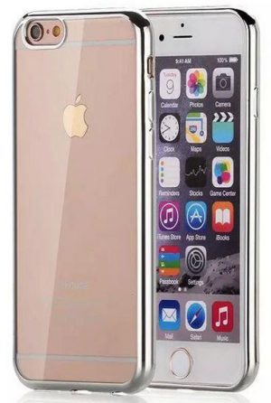 Protector No brand for iPhone 6/6S, Sillicon, Ultra thin 0.33mm, Silver - 51388