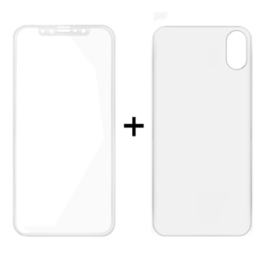 Glass protectors Full 3D, Remax Caesar, For Display & Back, For iPhone X, 0.3mm, White - 52326