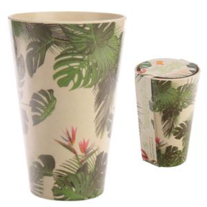 Bambootique Eco Friendly Cheese Plant Design Cup