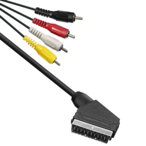 Cable No brand Scart - 4 Chinch / RCA male, 1m -18022