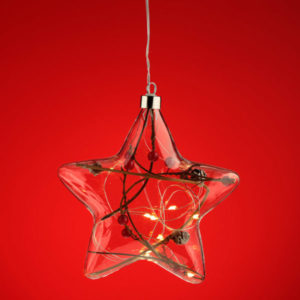 Decorative Hanging LED - Christmas Winter Berries Star Large