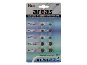 Batterie Arcas Knopfzellen-Set AG1-AG13 (10 Pcs)