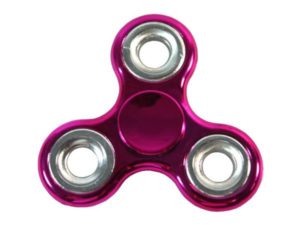 Fidget Spinner Toy - PINK/SILVER METAL
