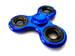 Fidget Spinner Toy - BLUE/BLACK METAL
