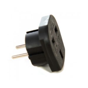 POWER ADAPTER ENGLAND TO EUROPE black