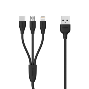 Charging cable Remax Suda RC-109th, 3in1, Type-C, Micro USB, Lightning, 1.0m, Different colors - 40019