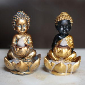 Small Backflow Incense Burner - Lotus Buddha