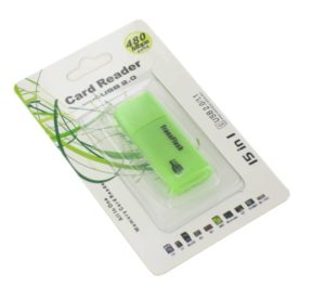 USB 2.0 MicroSDHC Card Reader Green