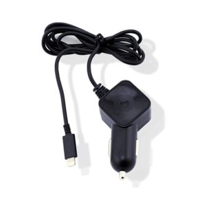 MUVIT MFI CAR CHARGER LIGHTNING IPHONE 5 5S 5C 6 FIXED CABLE 2.4A black