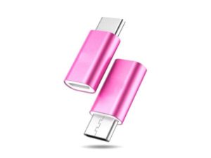 USB Type-C - USB Micro Adapter (Rosered / Dark Pink)