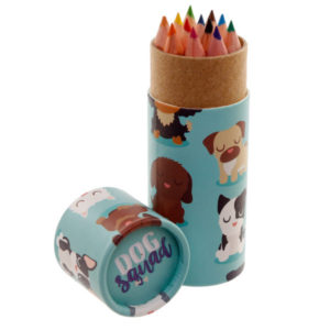 Fun Kids Colouring Pencil Tube - Dog Squad