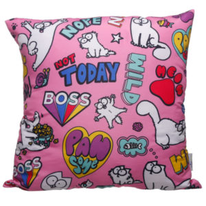 Pink Simon s Cat Pawsome Cushion with Insert 50 x 50cm