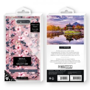 SO SEVEN PREMIUM SEOUL PINK HIBISCUS SAMSUNG A80 backcover