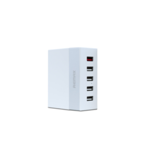 Network charger, Remax RU-U1,5V 5.2A, 5xUSB, without cable, White - 14823