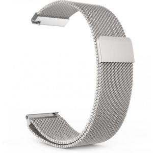 SENSO FOR SAMSUNG GEAR S3 CLASSIC / FRONTIER / MOTO 360 2nd GEN REPLACEMENT STEEL MAGNETIC STRAP sil