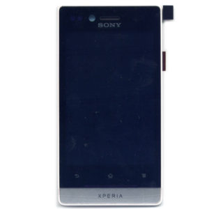 Οθονη Για SonyEricsson Xperia Miro-ST23 Με Μαυρο Τζαμι Touch Digitizer Και Ασπρο Περιμετρικο OR (124AFM00000)