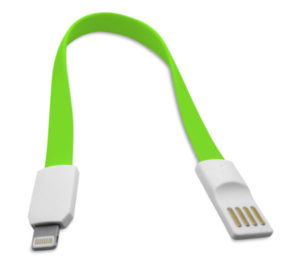 Data cable No brand Lightning - USB , iPhone 5/5s: 6,6S / 6plus,6S plus IPAD4/Mini, 22сm, Flat, With magnet - 14247