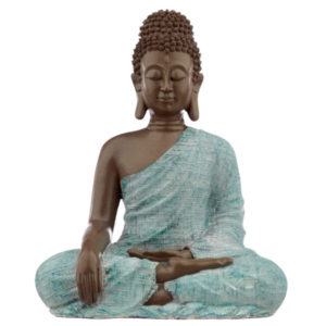 Decorative Turquoise and Brown Buddha Figurine - Love