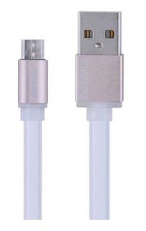 Data cable micro USB Flat, Remax RE-005m, 1m, White - 14362