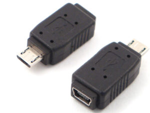 προσαρμογέας ανιχνεύσει Micro USB M με Mini USB F, Μαύρο - 17134