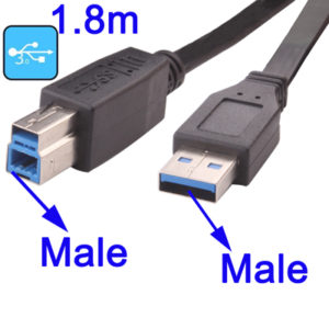 USB 3.0 AM to BM Cable, length: 1.8m