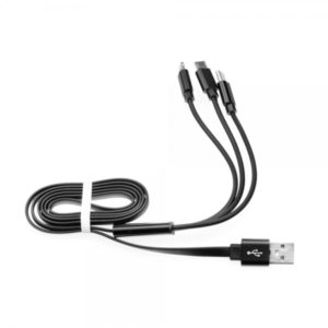iS DATA CABLE 3 in 1 MICRO USB/TYPE C/LIGHTNING 1m black
