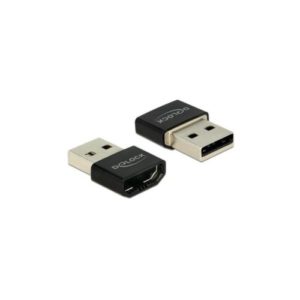 DELOCK Adaptor HDMI-A Female to USB Type-A male, Black 65680