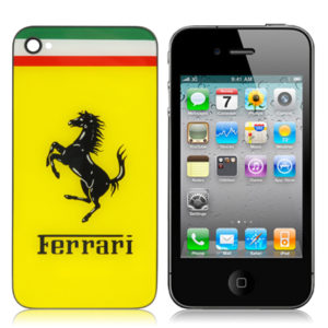 Ferrari Series Glass Replacement Back Cover for iPhone 4 (Κίτριν