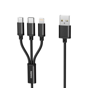 Charging cable Remax Gition RC-131th, 3in1, Type-C, Micro USB, Lightning, 1.15m, Different colors - 40021