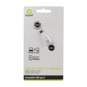 MUVIT ADAPTER USB 3.0 TO TYPE C 3A 5G white