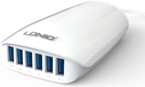Network charger LDNIO A6573, 5V/5.4A, with 6 port, Universal - 14290