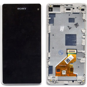 Οθονη Για Sony Xperia Z1 Compact / D5503 Mini / M51W Με Τζαμι Ασπρο Και Frame OR