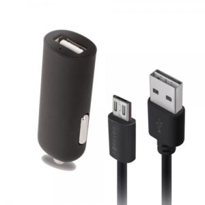 FOREVER CAR CHARGER 2A + MICRO USB DATA CABLE black