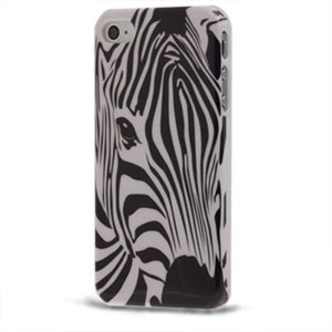 Zebra Pattern Plastic Case (iPhone 4 & 4S)