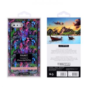 SO SEVEN PUCKET TROPICAL BLACK BUTTERFLY IPHONE 7 PLUS 8 PLUS backcover
