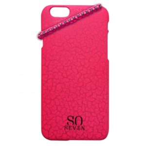 SO SEVEN IPHONE 6 6s Pink Cracked Color +bracelet backcover