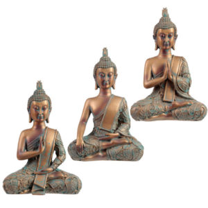 Decorative Copper and Verdigris Thai Buddha - Serenity