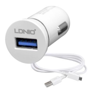 Car charger LDNIO DL-C12, 5V/2.1A, with 1 USB port, with cable Micro USB - 14323